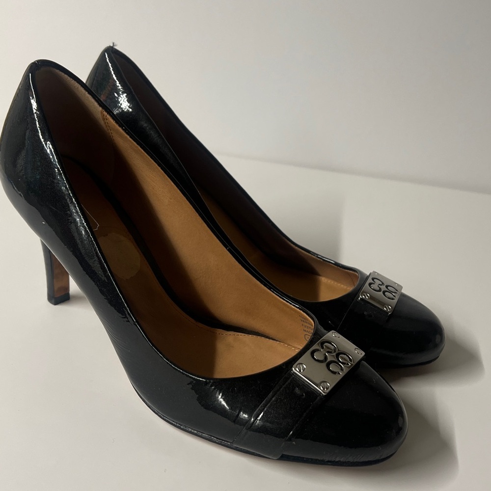 Coach Shiny Black Heels